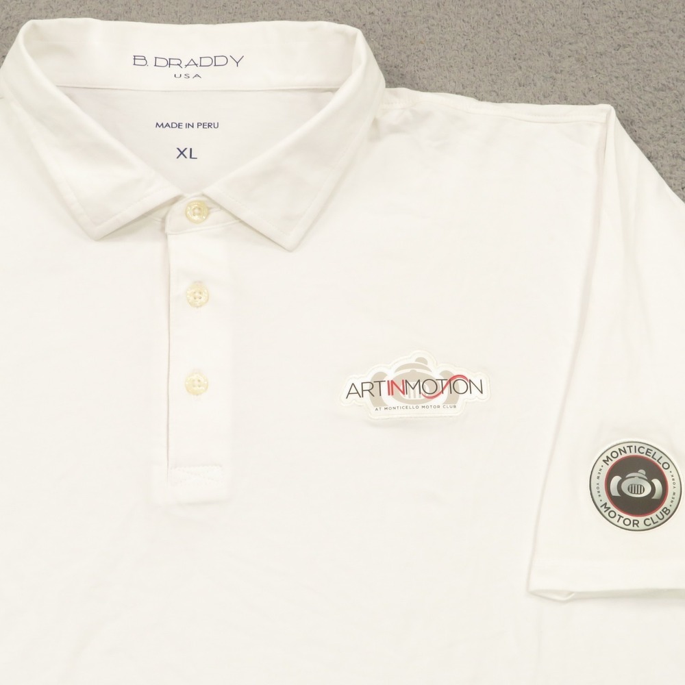 B Draddy Polo XL Men Liam Pima Cotton Monticello Motor Club Racing Performance